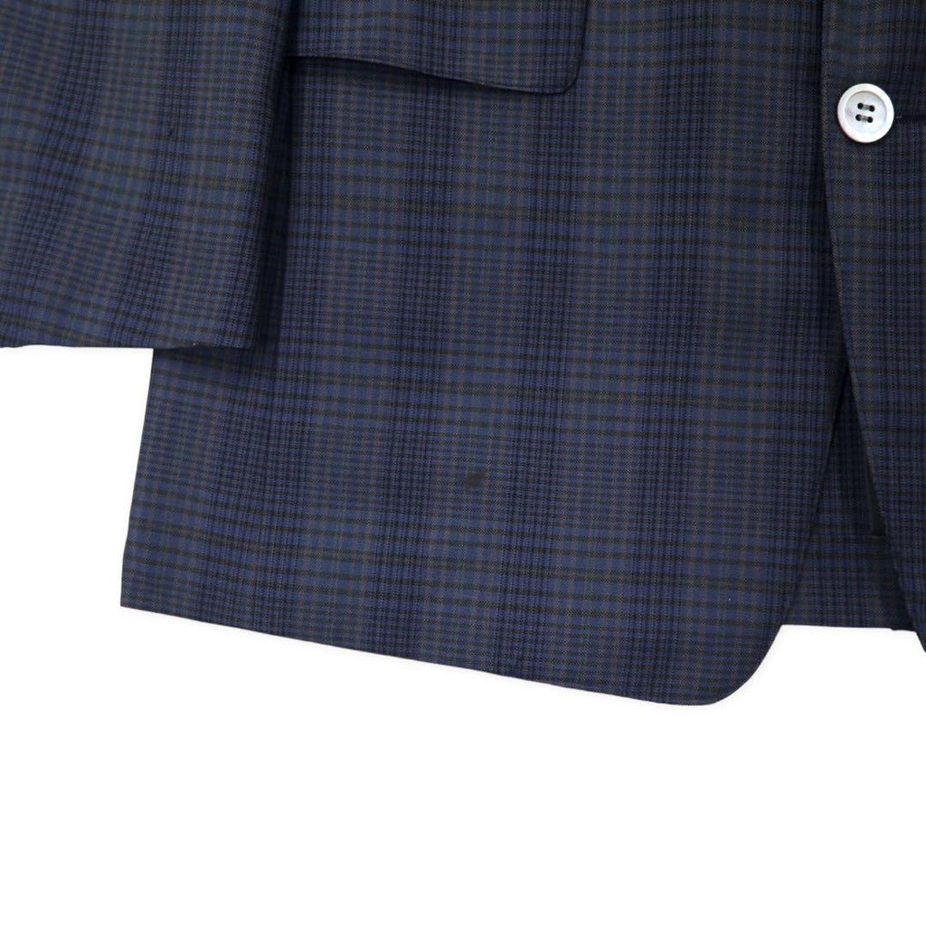 Christian Dior MONSIEUR Giacca sartoriale 2 bottoni 91-79-170 blu navy a quadri in misto lana mohair modello vintage Made in Japan
