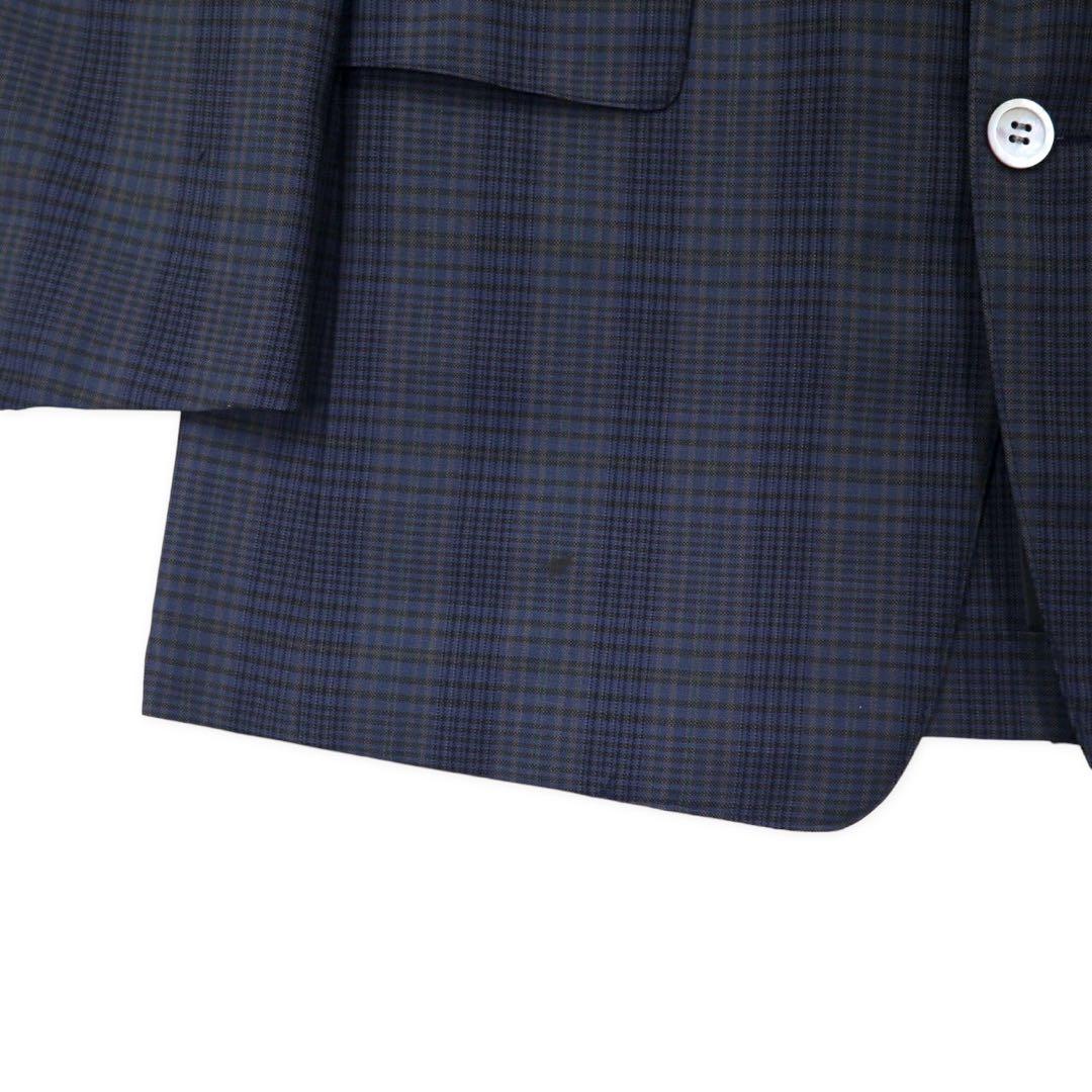 Christian Dior MONSIEUR Giacca sartoriale 2 bottoni 91-79-170 blu navy a quadri in misto lana mohair modello vintage Made in Japan