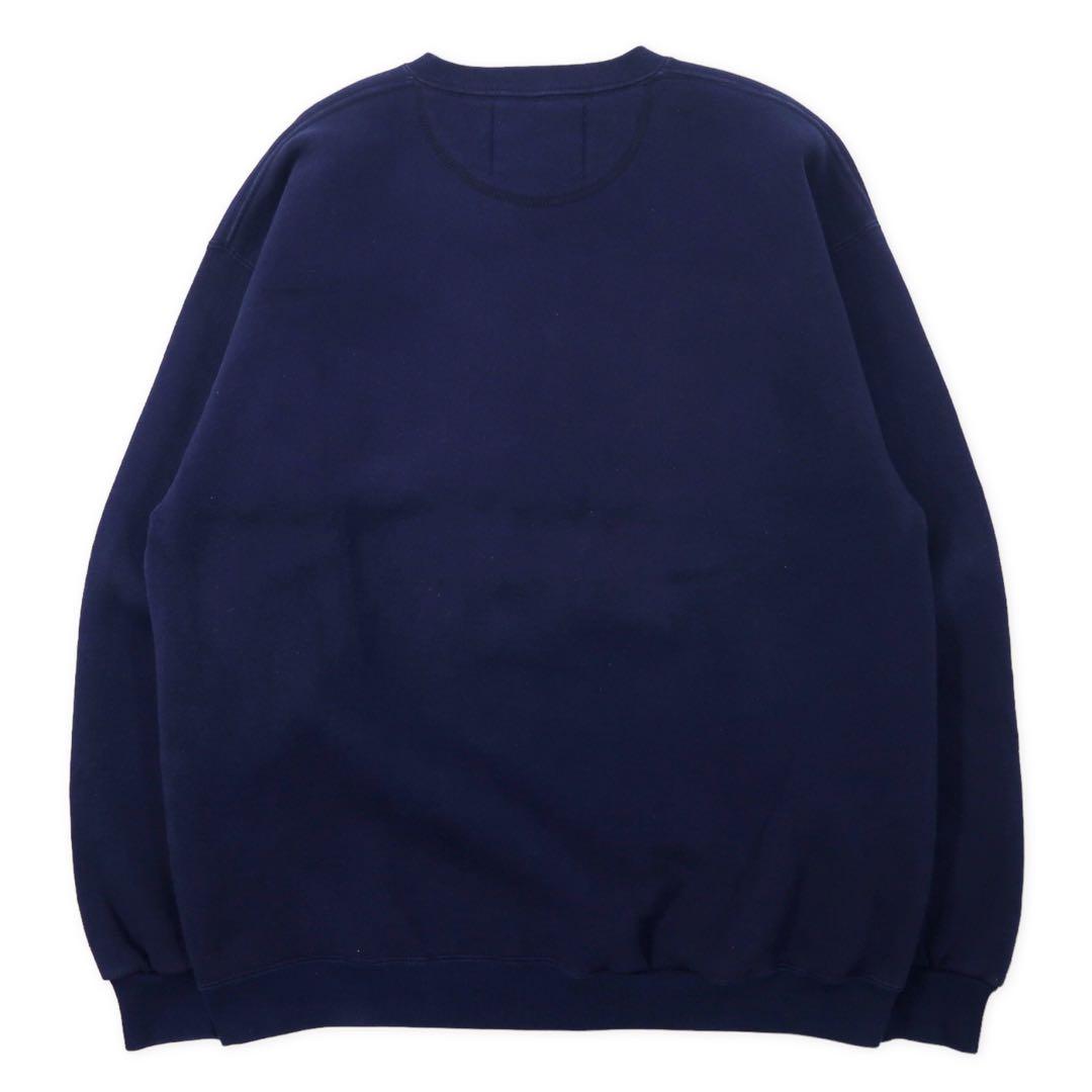 DANAGGERS Made in USA Anni '90 Stampa Felpa L Navy Cotone Felpato THE BIG STICK Oversize