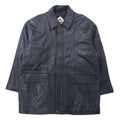 LMOGESS Car coat in pelle di agnello, 3L, nero, pelle di pecora, fodera trapuntata, coulisse