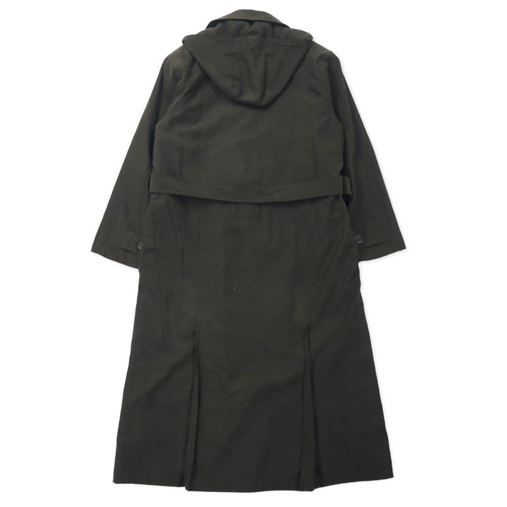 LONDON FOG Trench Coat 10 Marrone Poliestere Cappuccio rimovibile Fodera rimovibile