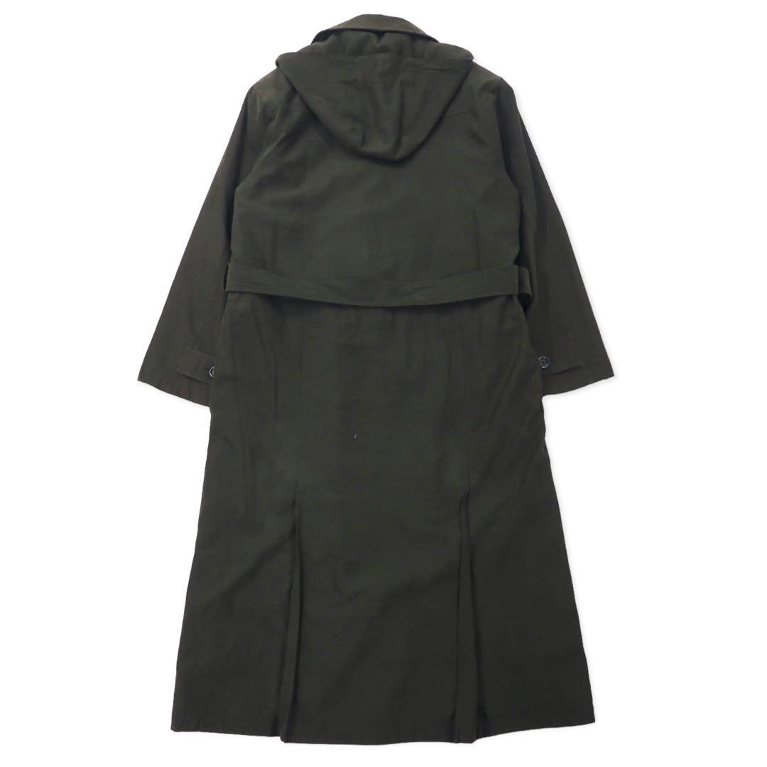 LONDON FOG Trench Coat 10 Marrone Poliestere Cappuccio rimovibile Fodera rimovibile