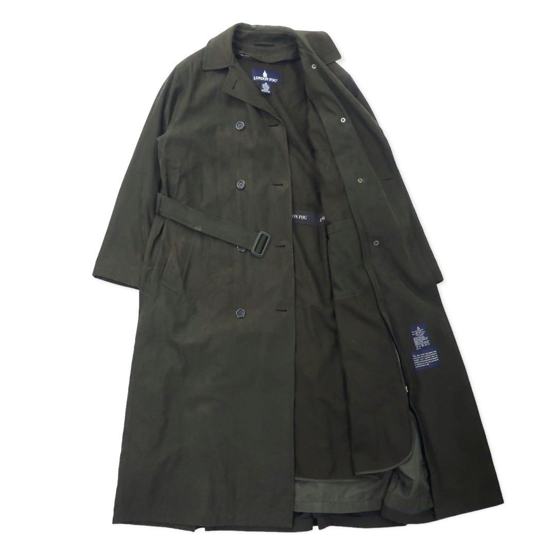 LONDON FOG Trench Coat 10 Marrone Poliestere Cappuccio rimovibile Fodera rimovibile