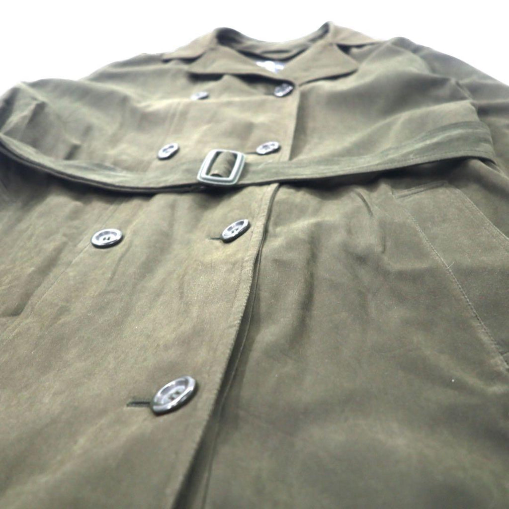 LONDON FOG Trench Coat 10 Marrone Poliestere Cappuccio rimovibile Fodera rimovibile