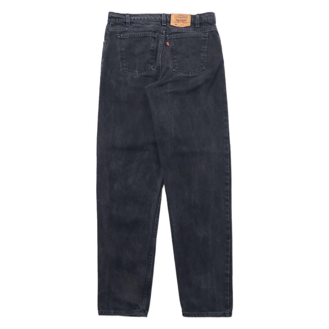 Levi's Made in USA anni '90, jeans neri a gamba affusolata 550, neri, 36, etichetta arancione 40550-4159, vestibilità comoda