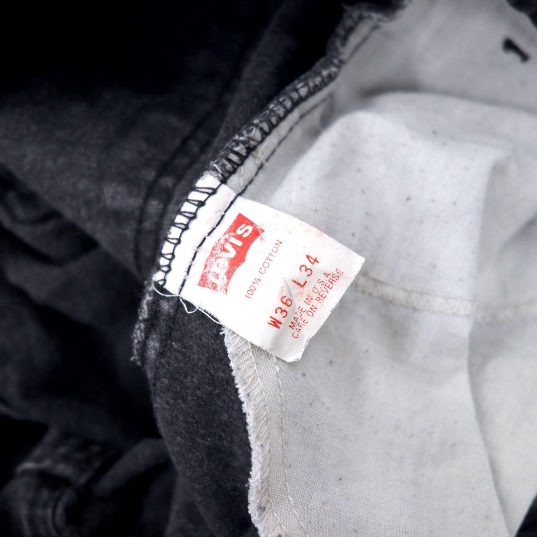 Levi's Made in USA anni '90, jeans neri a gamba affusolata 550, neri, 36, etichetta arancione 40550-4159, vestibilità comoda