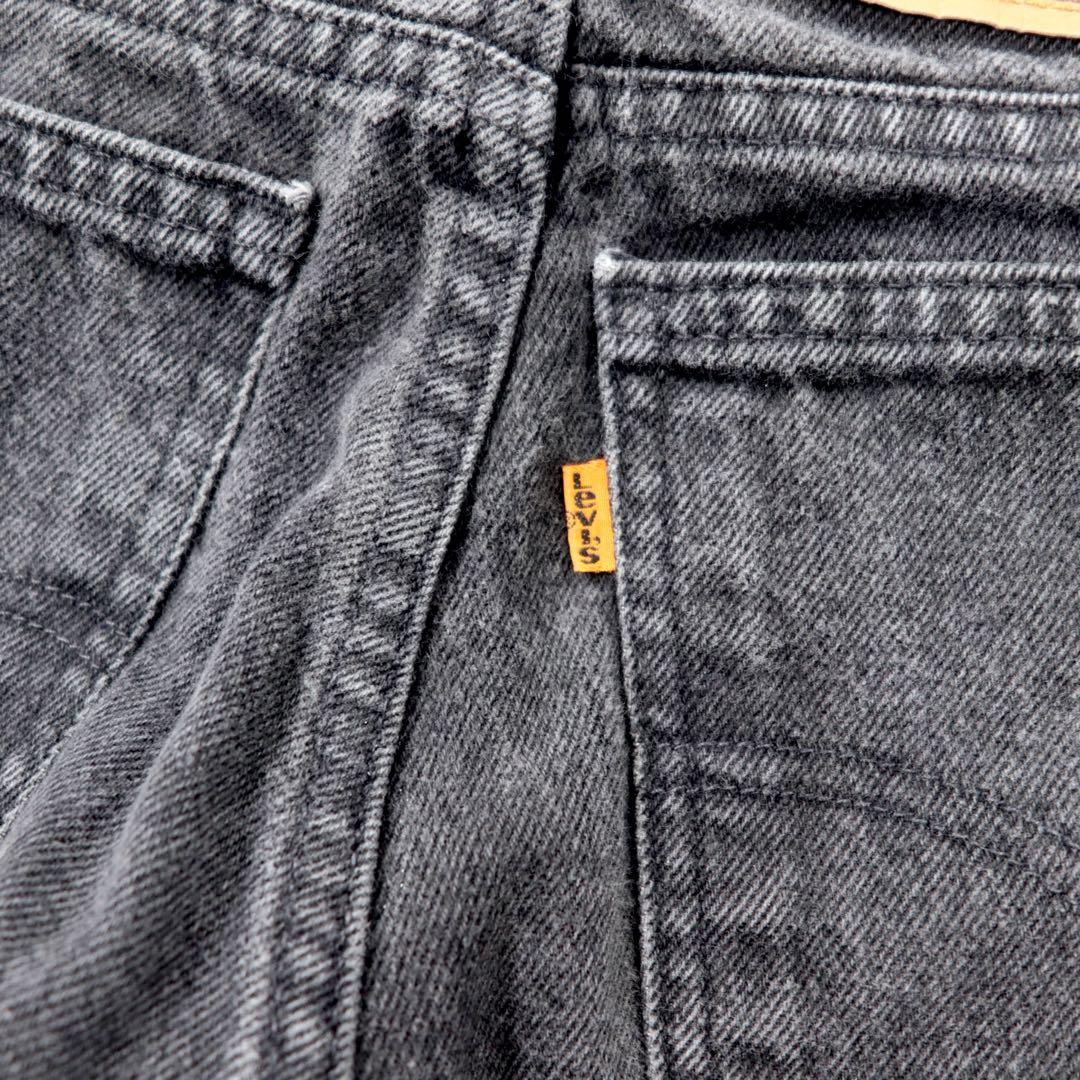Levi's Made in USA anni '90, jeans neri a gamba affusolata 550, neri, 36, etichetta arancione 40550-4159, vestibilità comoda