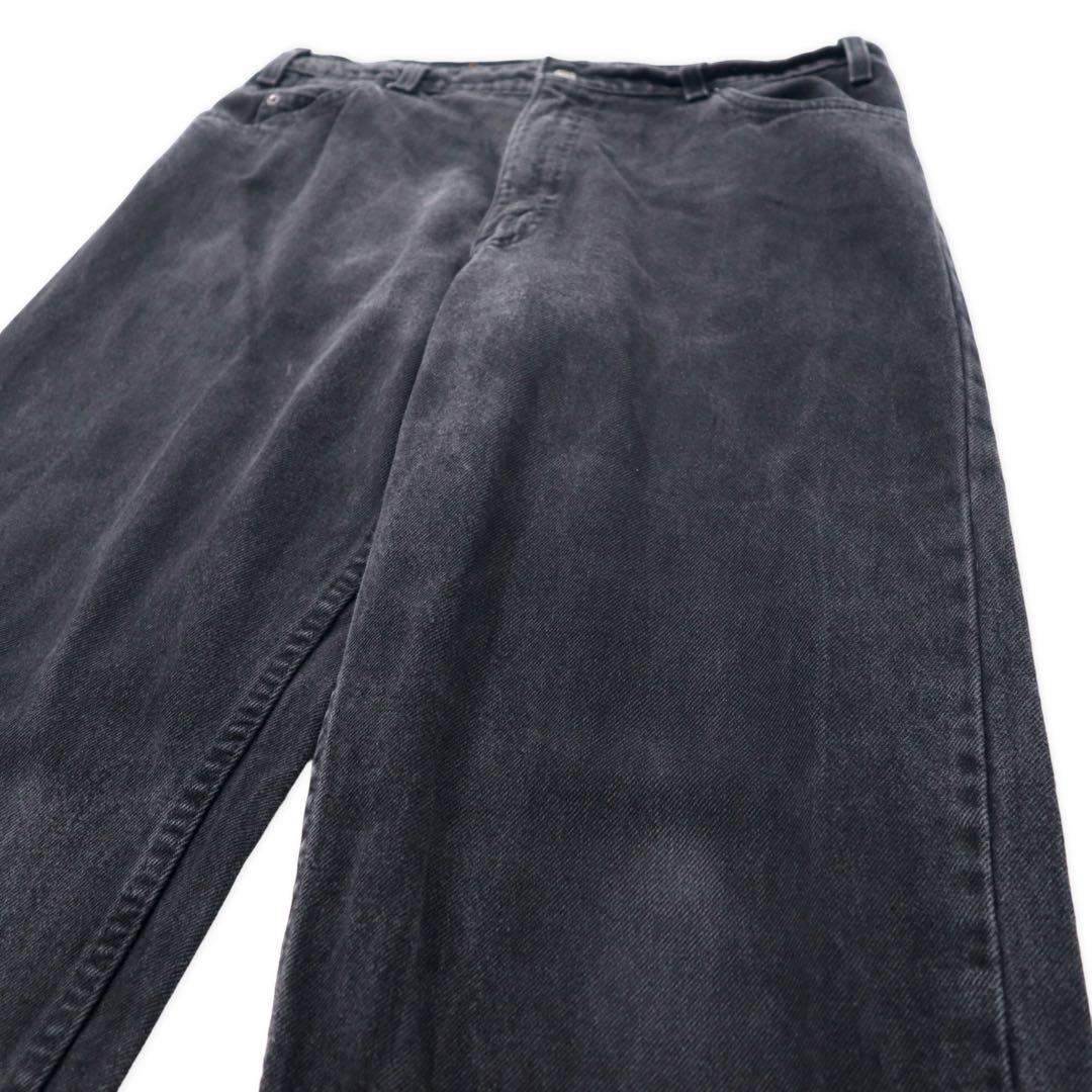 Levi's Made in USA anni '90, jeans neri a gamba affusolata 550, neri, 36, etichetta arancione 40550-4159, vestibilità comoda