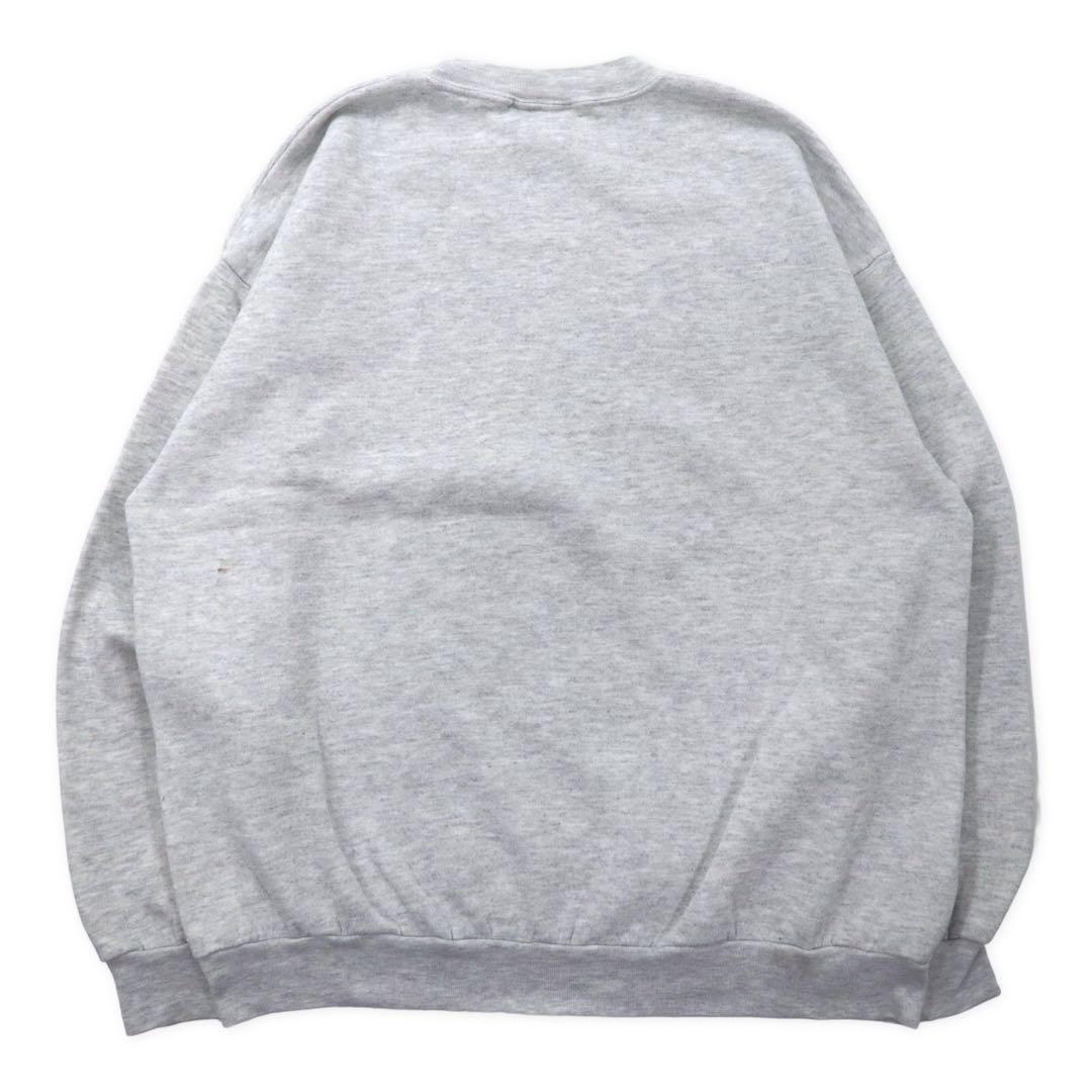 Lee anni '90 felpa college stampata L grigio cotone felpato BOSTON