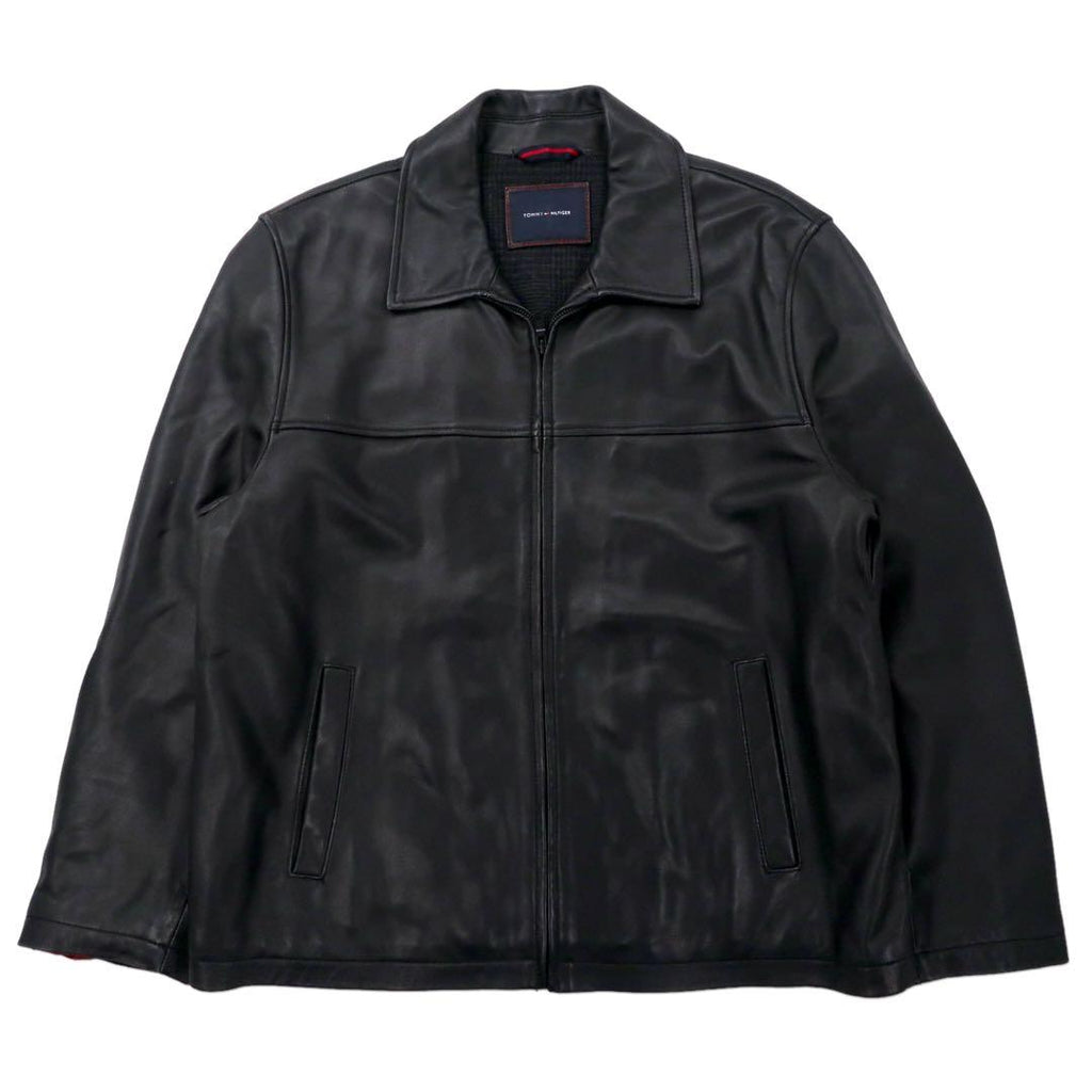 TOMMY HILFIGER Giacca biker in pelle XL Nera in pelle di agnello