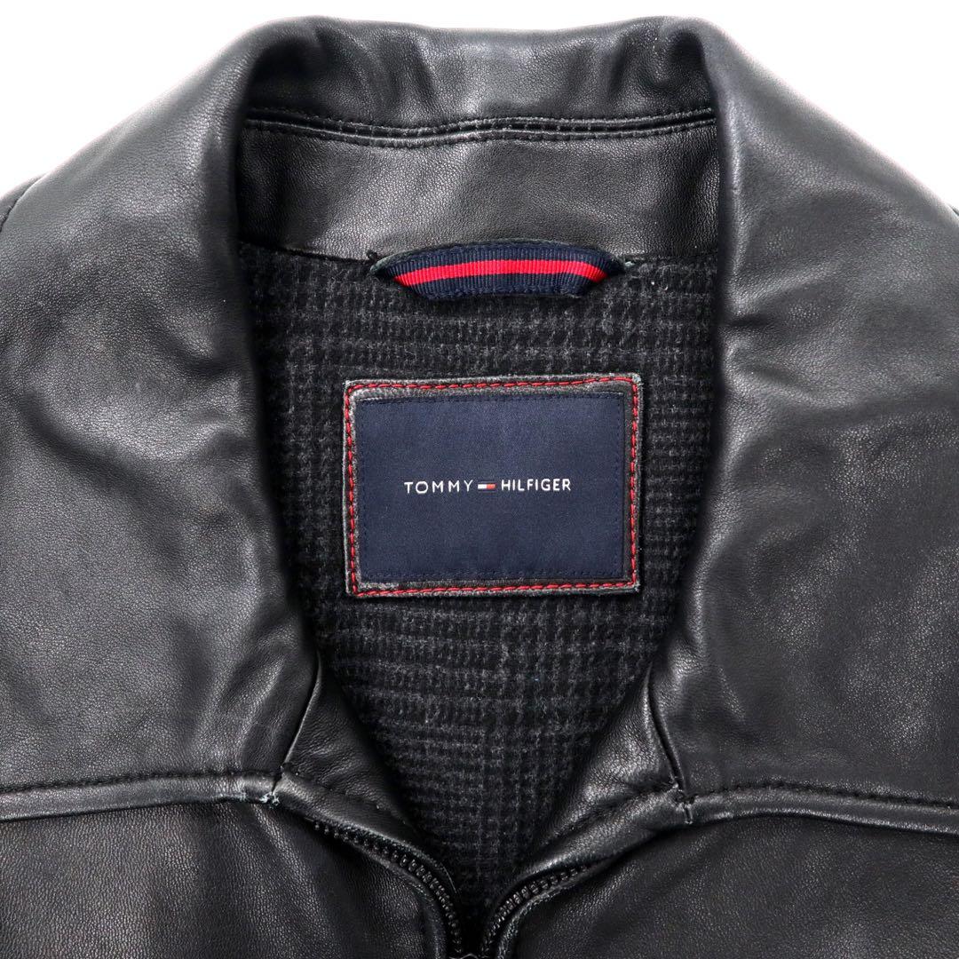 TOMMY HILFIGER Giacca biker in pelle XL Nera in pelle di agnello