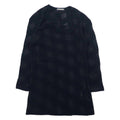Issey Miyake abito in maglia anni '70 taglia M nero fantasia acrilico design asimmetrico tag iniziale fatto in Giappone