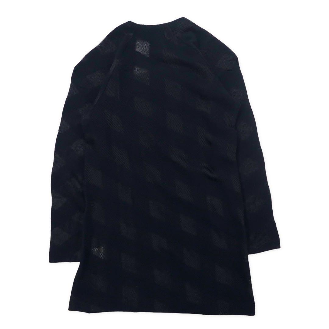 Issey Miyake abito in maglia anni '70 taglia M nero fantasia acrilico design asimmetrico tag iniziale fatto in Giappone