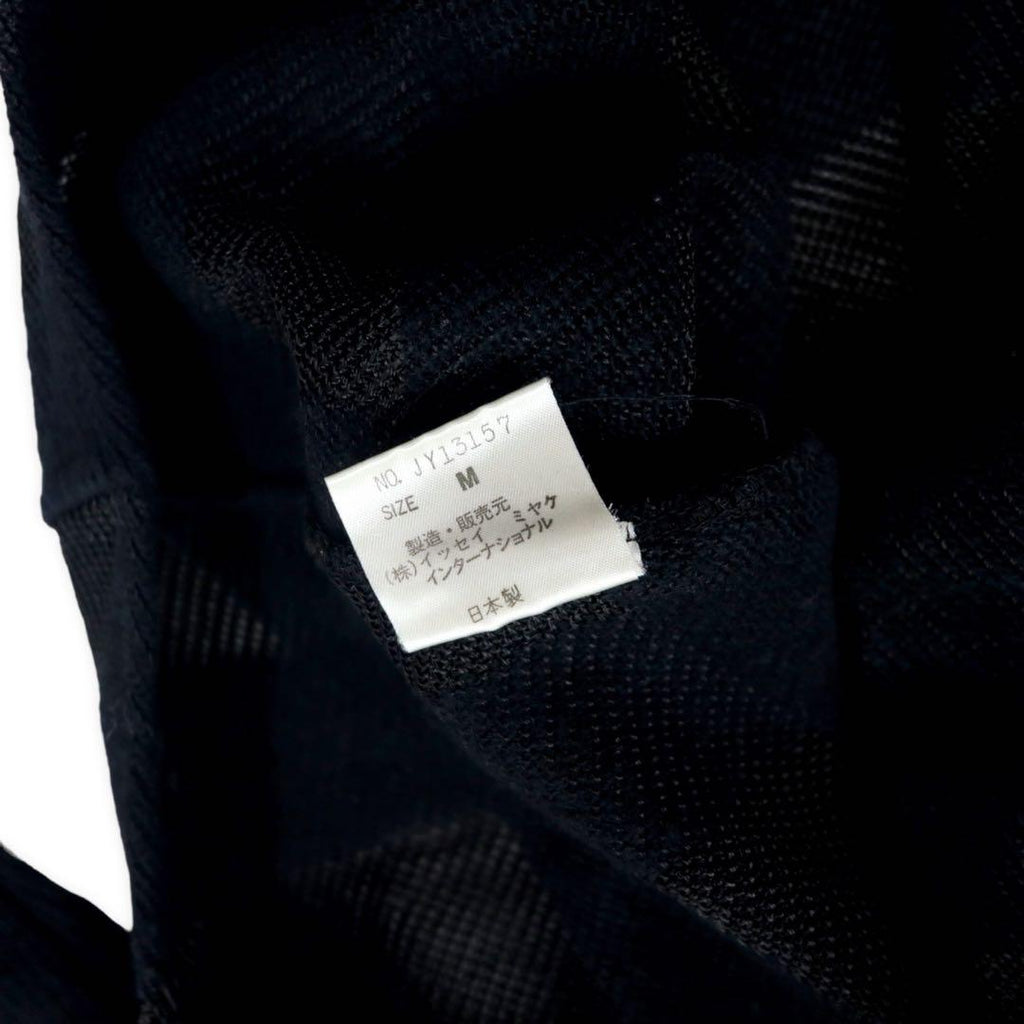 Issey Miyake abito in maglia anni '70 taglia M nero fantasia acrilico design asimmetrico tag iniziale fatto in Giappone