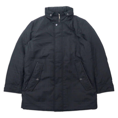 BURBERRY シャドーチェック ダウンジャケット M ブラック ノバチェック フード収納式 BBN77-723-09