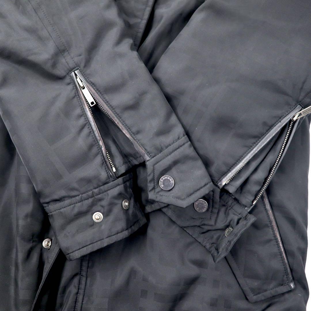 BURBERRY Piumino shadow check M nero Novacheck cappuccio a scomparsa BBN77-723-09