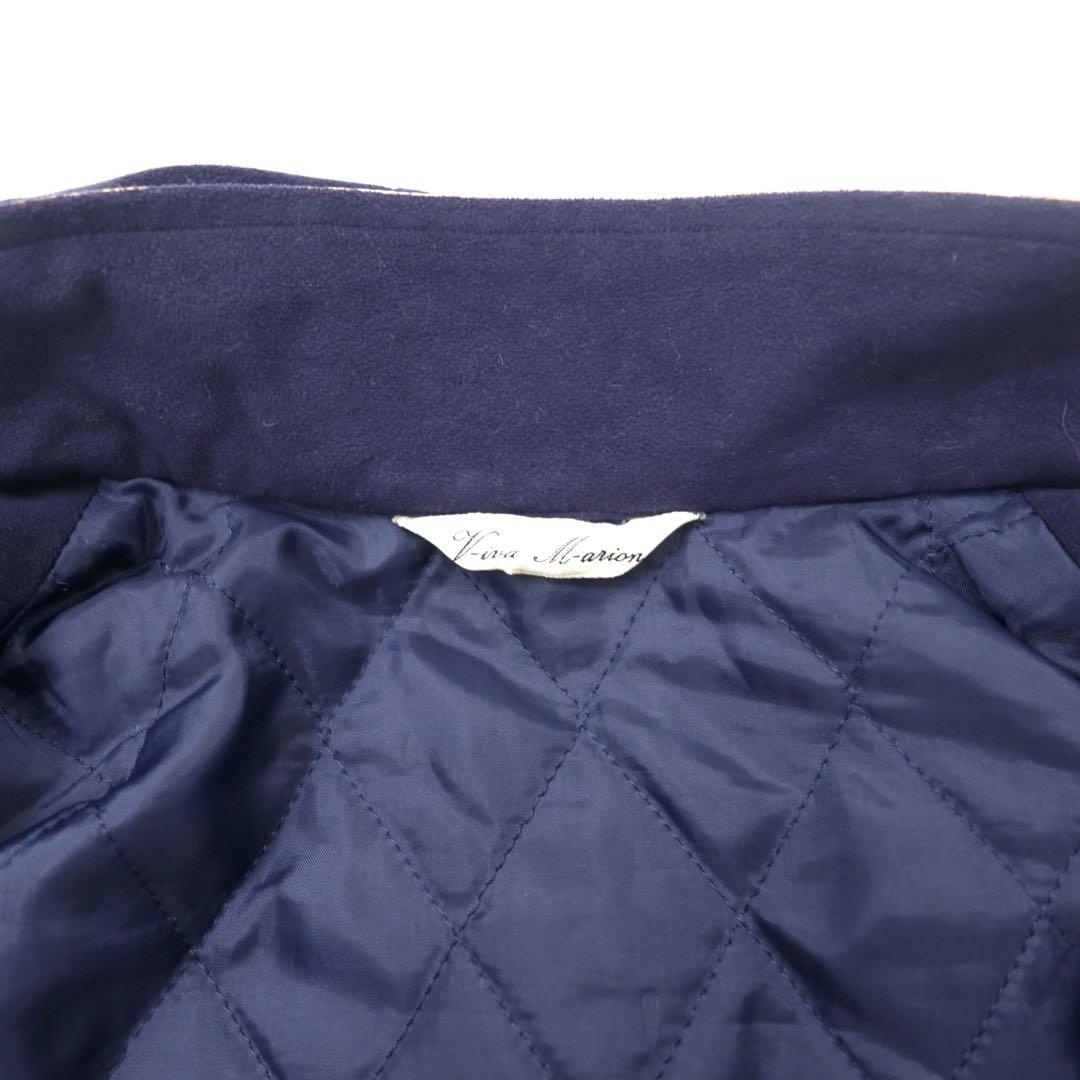 Viva Motion Bomber imbottito con stampa foulard, taglia 9, blu navy, fantasia all-over, fodera trapuntata, Made in Japan