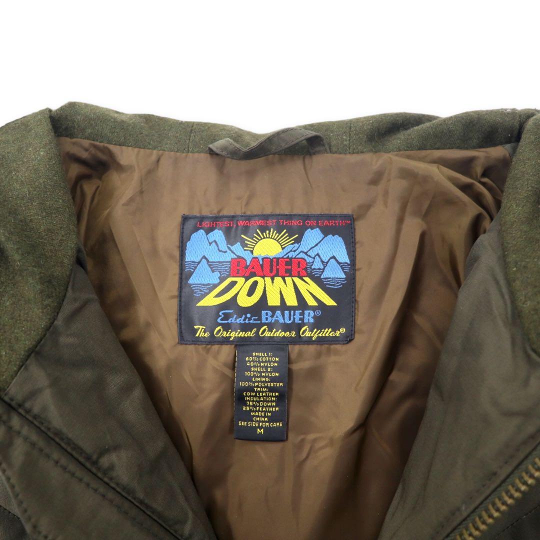 Eddie Bauer GEDDES PARKA giacca piumino BAUER DOWN M kaki cotone nylon cerniera TALON 60/40 cross impermeabile EB550 fill power STORMREPEL GEDDES PARKA riedizione
