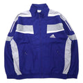 adidas, anni '90, giacca da tuta, jersey, 180, blu, poliestere, 3 strisce, logo ricamato, taglia grande