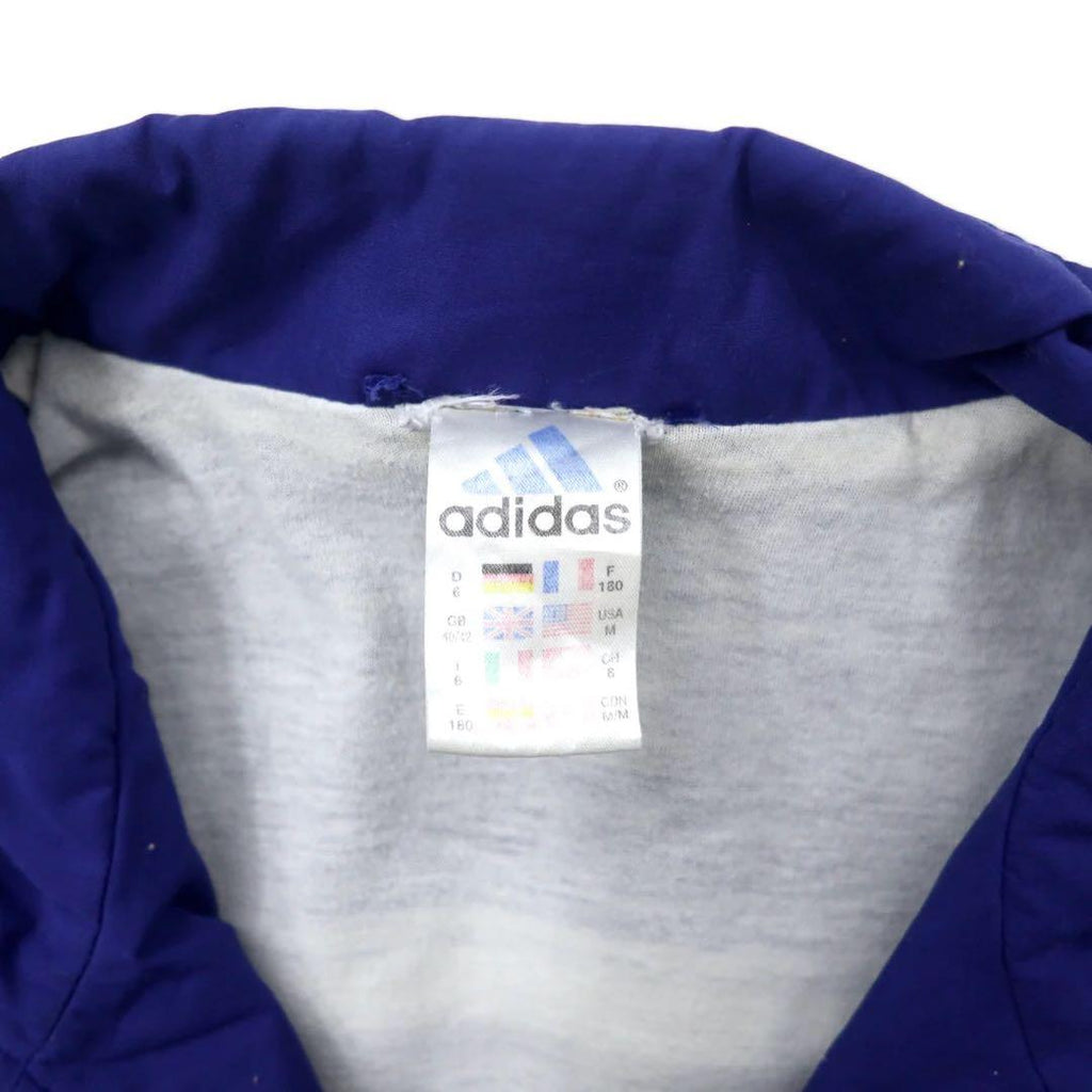 adidas, anni '90, giacca da tuta, jersey, 180, blu, poliestere, 3 strisce, logo ricamato, taglia grande