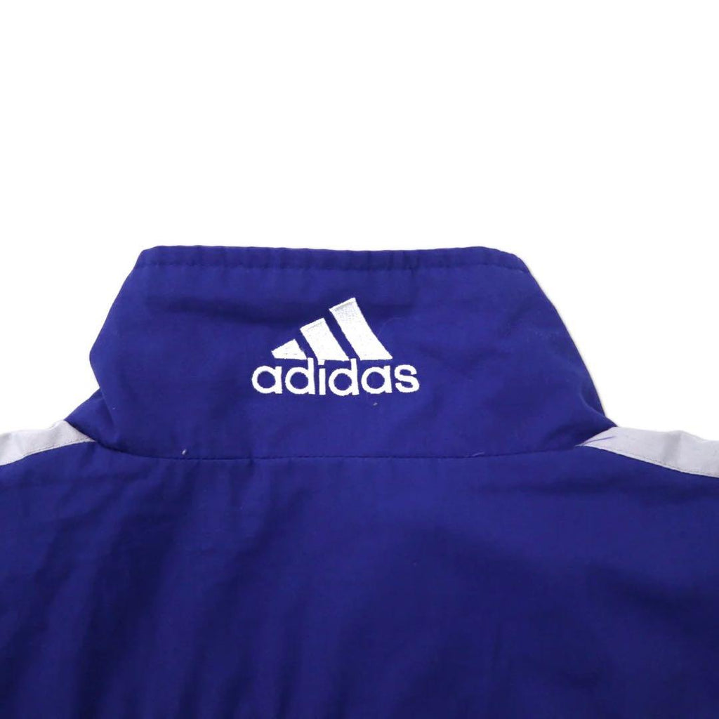 adidas, anni '90, giacca da tuta, jersey, 180, blu, poliestere, 3 strisce, logo ricamato, taglia grande