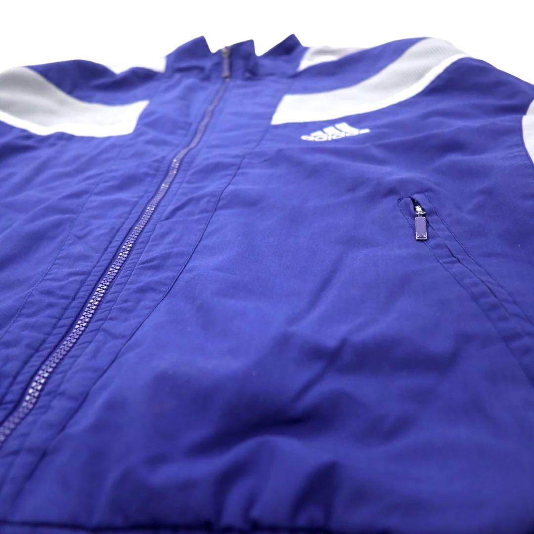 adidas, anni '90, giacca da tuta, jersey, 180, blu, poliestere, 3 strisce, logo ricamato, taglia grande