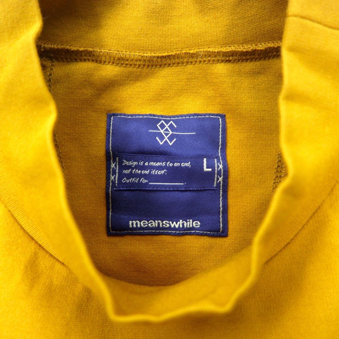 meanswhile Maglia a collo alto in jersey doppio L giallo rayon, Made in Japan