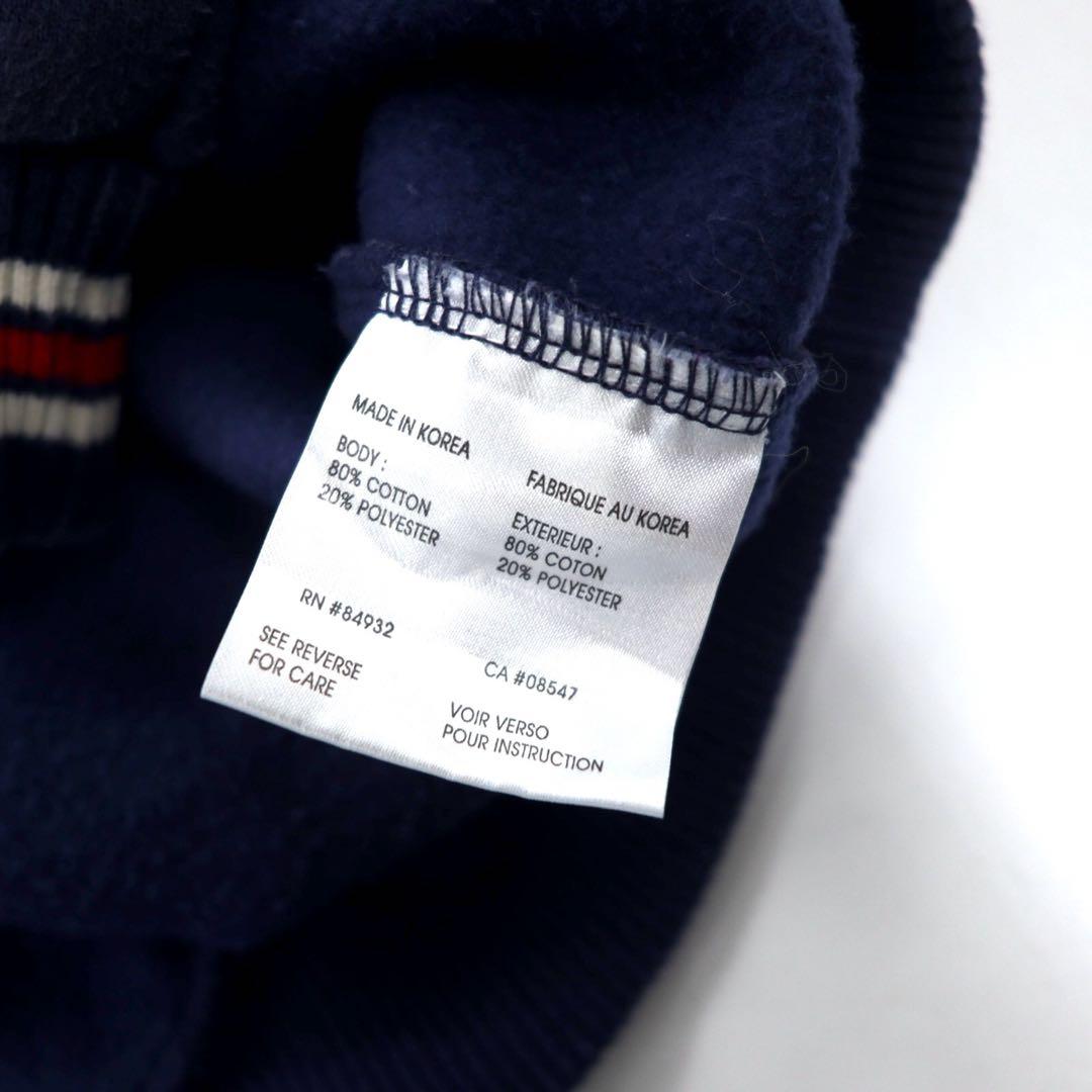 Felpa a girocollo CCM CLASSICS con righe, taglia XXL, colore blu navy, in cotone felpato, NHL BLUE JACKETS, taglia grande