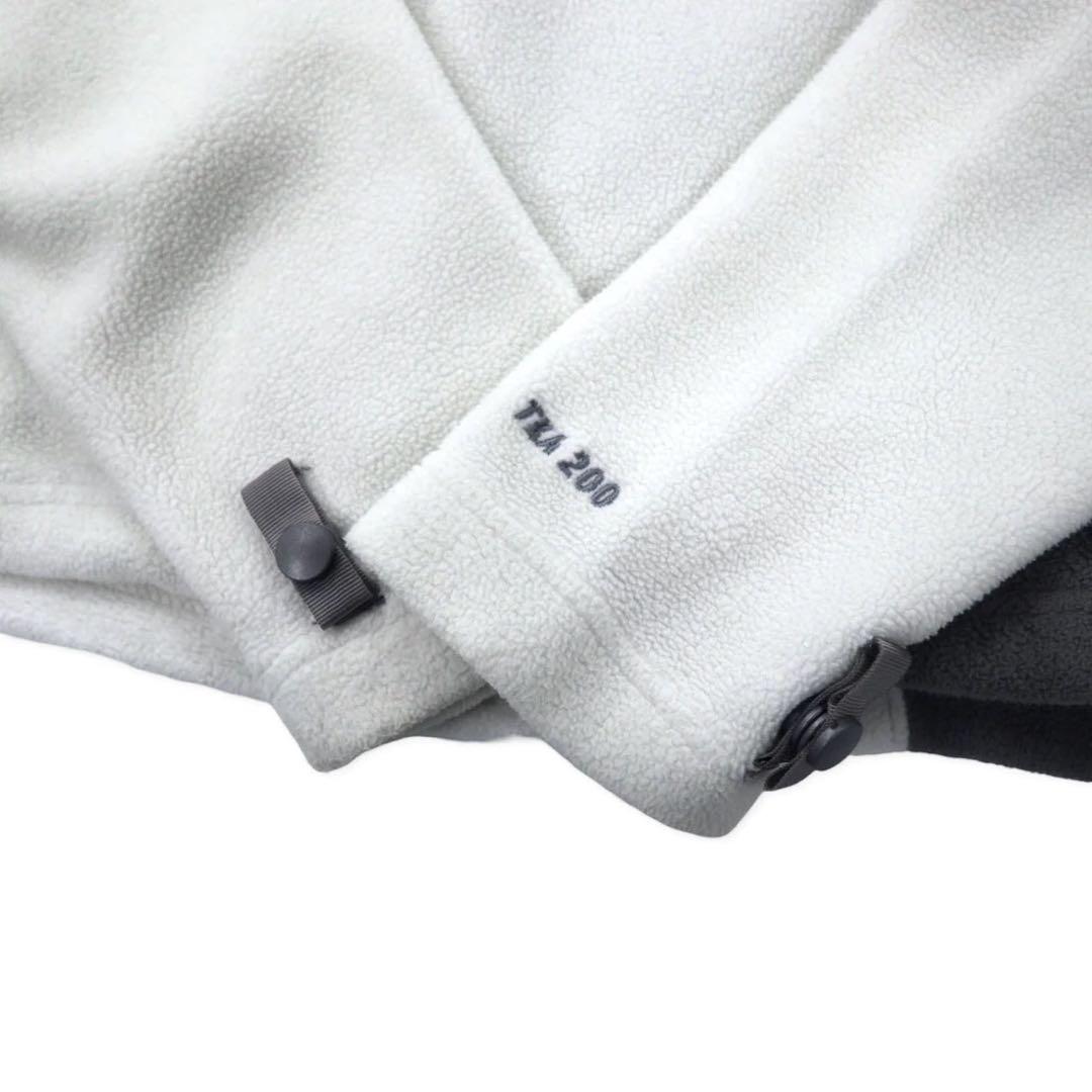 THE NORTH FACE フルジップ フリースジャケット S ホワイト ポリエステル ワンポイントロゴ刺繍 TKA200