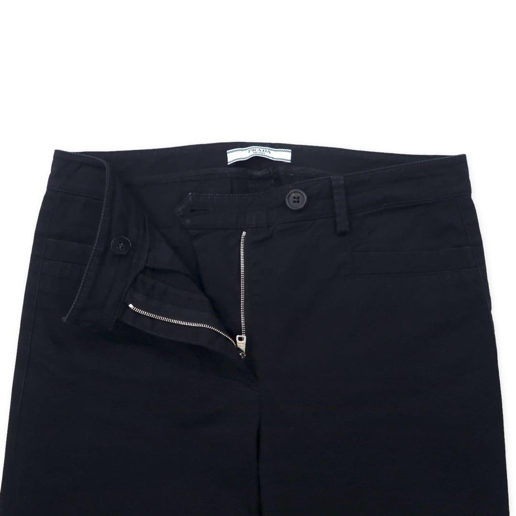PRADA スリムフィット ストレートパンツ スラックス 38 ブラック コットン ストレッチ ACS1 2013 3452 22H413 S112 1GQS ブルガリア製