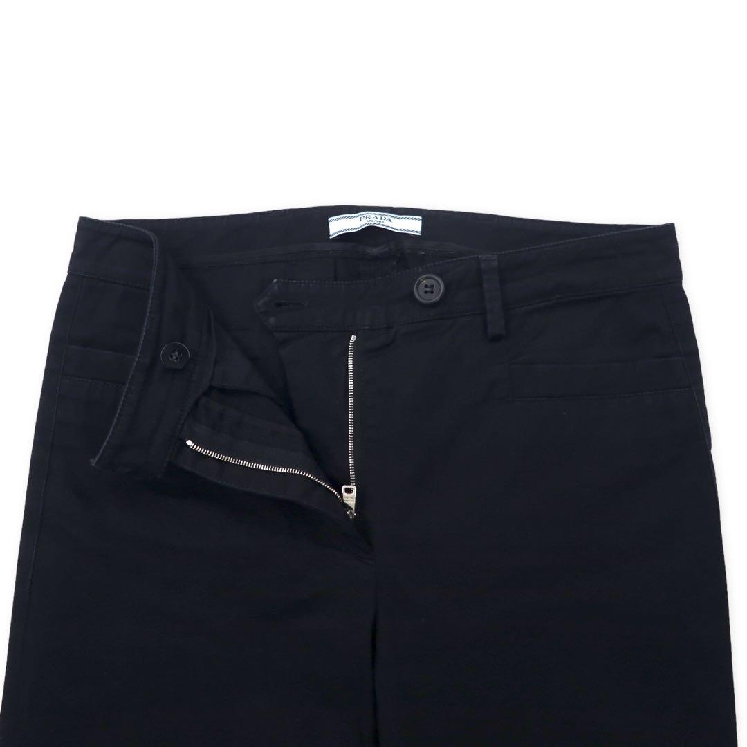 PRADA スリムフィット ストレートパンツ スラックス 38 ブラック コットン ストレッチ ACS1 2013 3452 22H413 S112 1GQS ブルガリア製