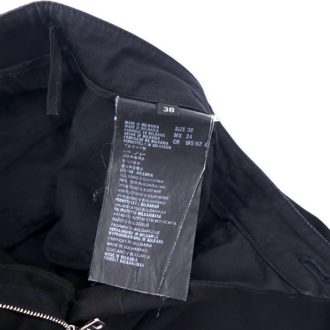 PRADA スリムフィット ストレートパンツ スラックス 38 ブラック コットン ストレッチ ACS1 2013 3452 22H413 S112 1GQS ブルガリア製