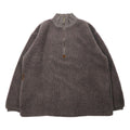 L.L.Bean Made in USA Anni '80 Giacca in pile mezza zip Taglia L Grigio Acrilico Etichetta triangolare X808 Taglia grande