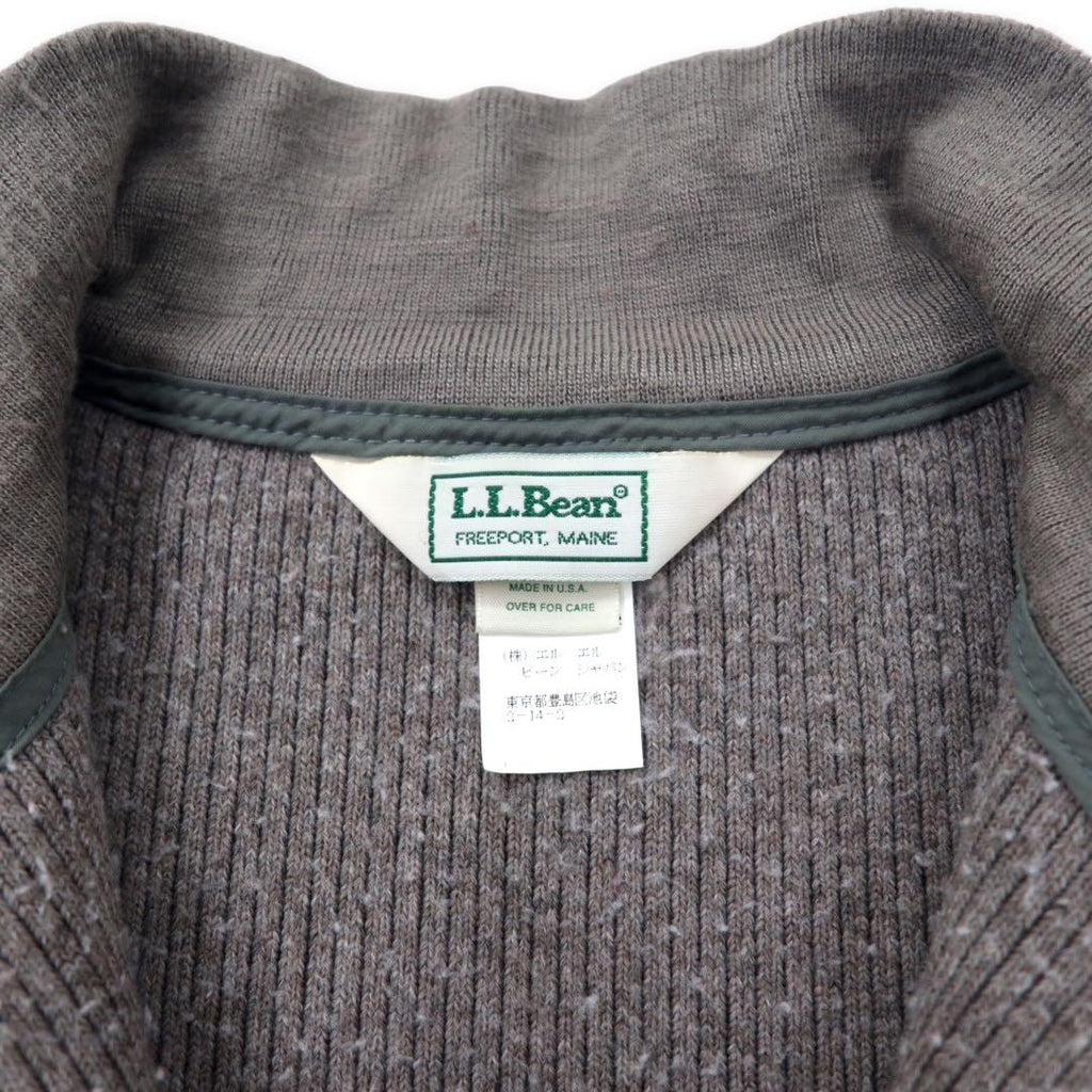 L.L.Bean Made in USA Anni '80 Giacca in pile mezza zip Taglia L Grigio Acrilico Etichetta triangolare X808 Taglia grande