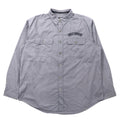 HARLEY DAVIDSON Camicia da lavoro XL Grigia Cotone Ricamo logo sul retro Taglia grande