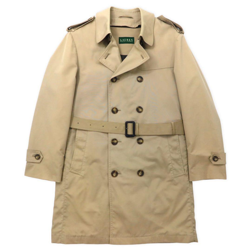 LAUREN RALPH LAUREN Trench Borsa 38S Beige Cotone Nylon Fodera staccabile