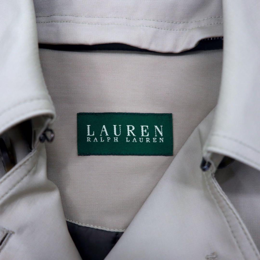 LAUREN RALPH LAUREN Trench Borsa 38S Beige Cotone Nylon Fodera staccabile