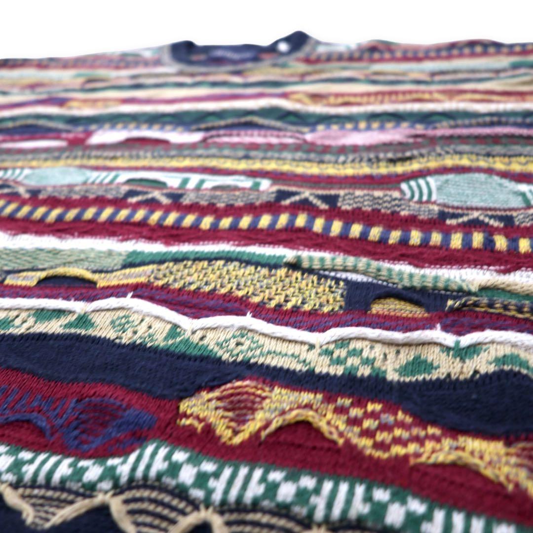 GILBERTO Maglione lavorato a maglia con design 3D, taglia 54, multicolore, in cotone, taglia grande