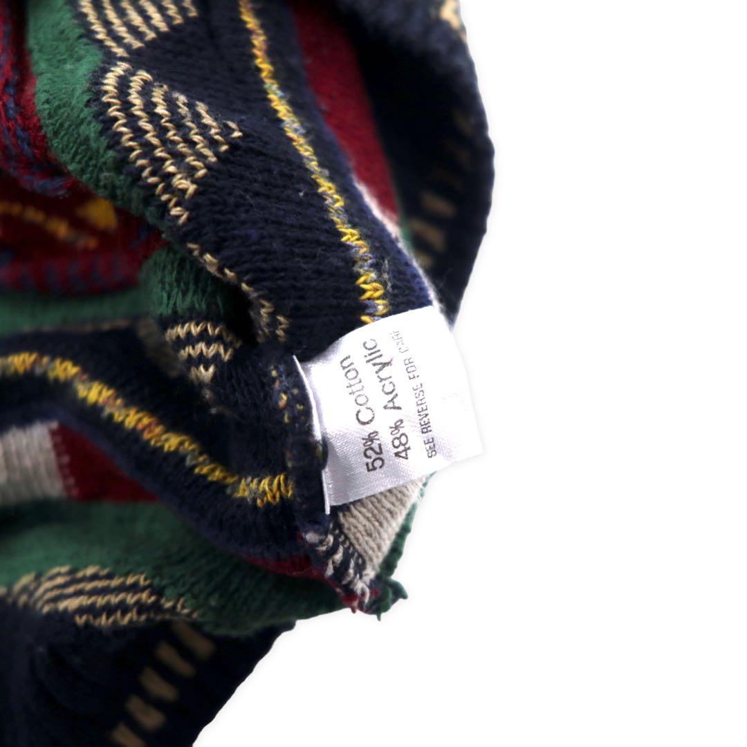 GILBERTO Maglione lavorato a maglia con design 3D, taglia 54, multicolore, in cotone, taglia grande