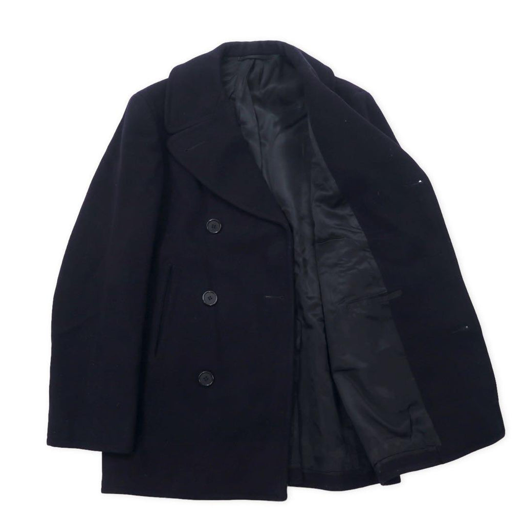 US NAVY 60年代 Pコート 36R ネイビー ウール 内部ステンシル COAT WOOL KERSEY DARK BLUE E/M ミリタリー