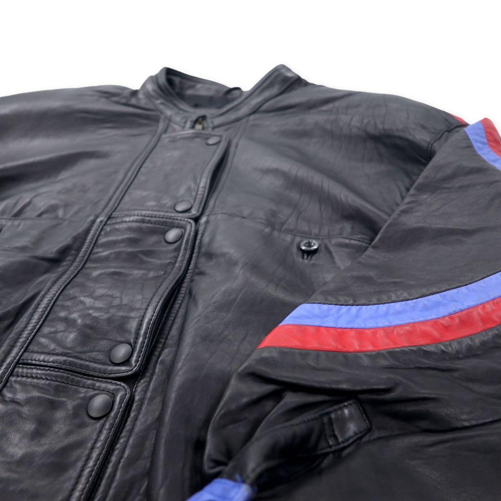 GARO Giacca in pelle da motociclista Racing FREE Nera in pelle di pecora