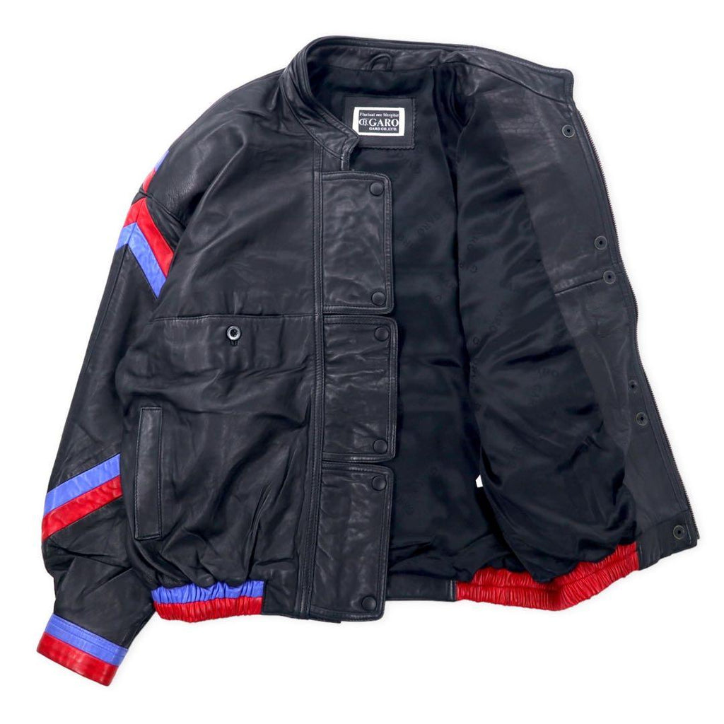 GARO Giacca in pelle da motociclista Racing FREE Nera in pelle di pecora