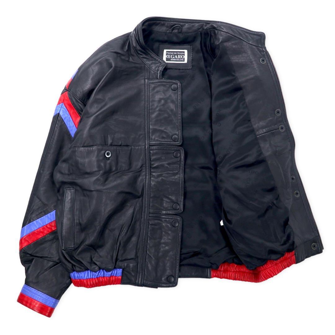 GARO Giacca in pelle da motociclista Racing FREE Nera in pelle di pecora