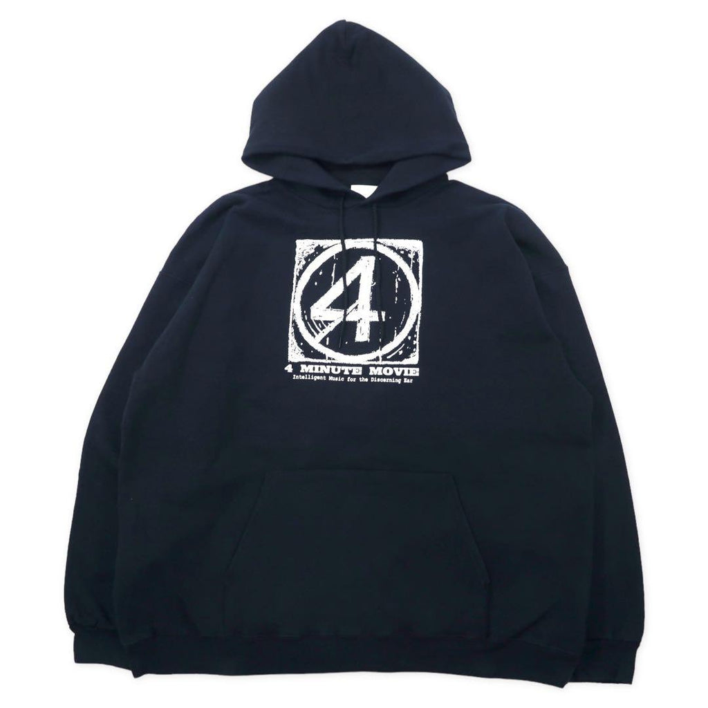 Hanes anni '90, felpa con cappuccio pullover, taglia XL, nera, cotone ULTIMATE COTTON, interno felpato, 4 MINUTE MOVIE, taglia grande, prodotta a El Salvador