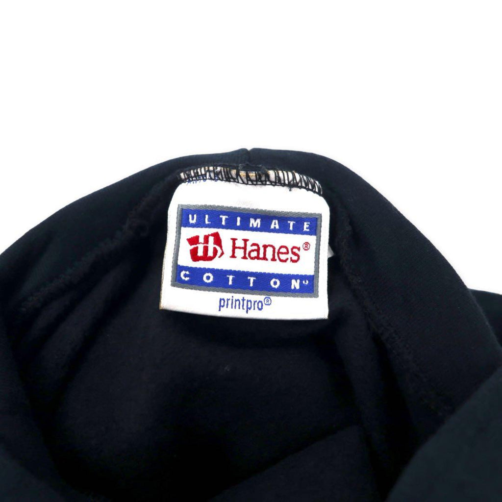 Hanes anni '90, felpa con cappuccio pullover, taglia XL, nera, cotone ULTIMATE COTTON, interno felpato, 4 MINUTE MOVIE, taglia grande, prodotta a El Salvador