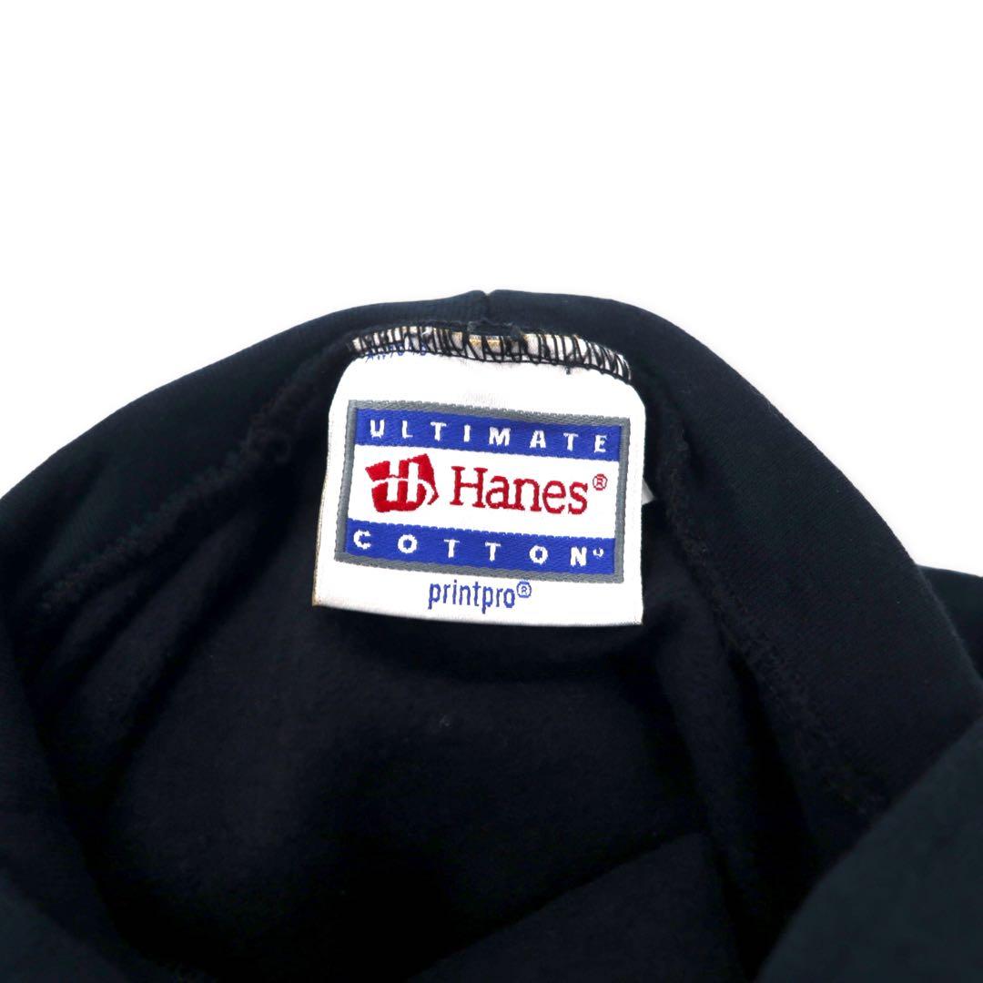 Hanes anni '90, felpa con cappuccio pullover, taglia XL, nera, cotone ULTIMATE COTTON, interno felpato, 4 MINUTE MOVIE, taglia grande, prodotta a El Salvador