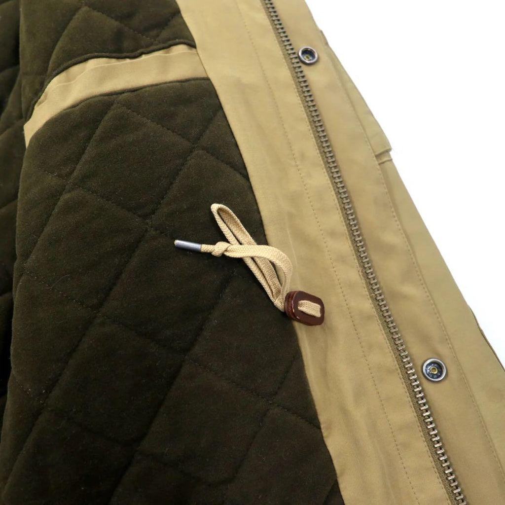 Polo by Ralph Lauren Field Jacket 3L Beige Cotone Nylon Fodera trapuntata Coulisse