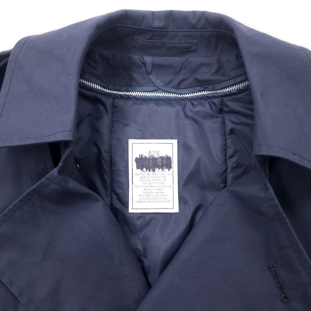 US NAVY Trench da uomo All Weather Coat 42S Blu navy Poliestere Cotone Fodera staccabile Militare 8405-01-175-2292 DSCP DEFENDER COLLECTION