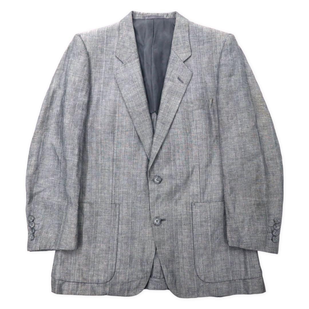Christian Dior MONSIEUR Giacca sartoriale in lino a 2 bottoni M Grigio Cotone Vintage