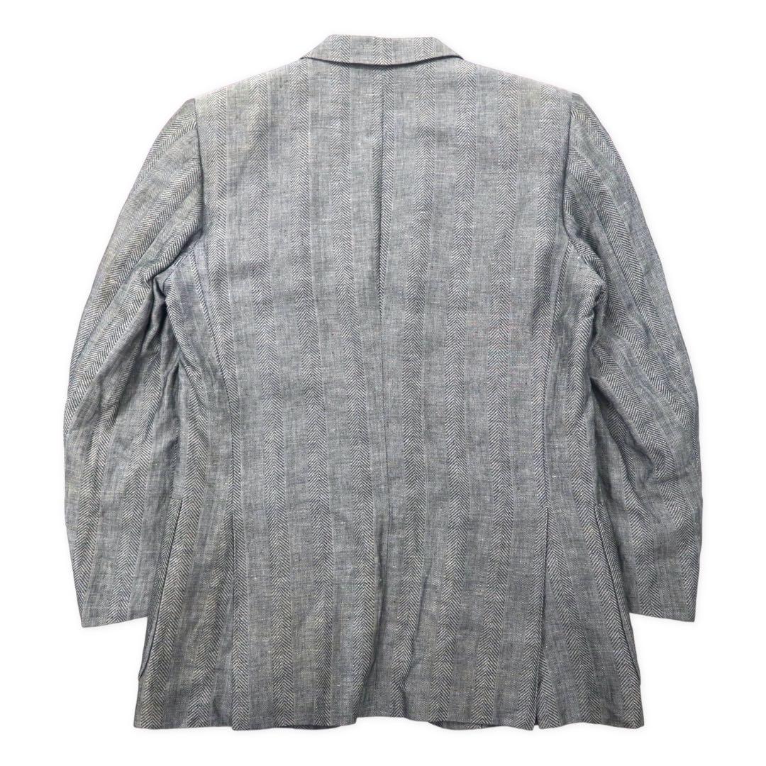 Christian Dior MONSIEUR Giacca sartoriale in lino a 2 bottoni M Grigio Cotone Vintage